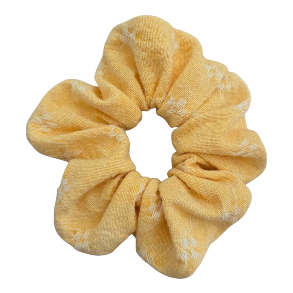 2/$5 Scrunchies (Add‎ To Your Bundle) Large Yellow Cotton Hair Tie Scrunchie